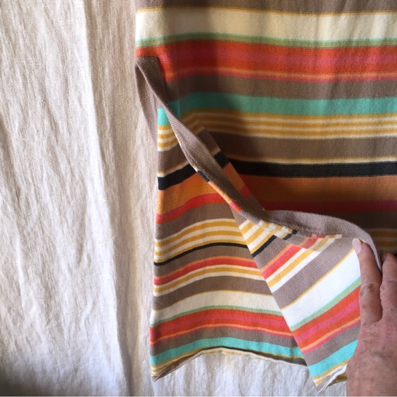 O’Neill surfer girl Pastel cotton stetch knit midi skirt side slits XS - Picture 2 of 7